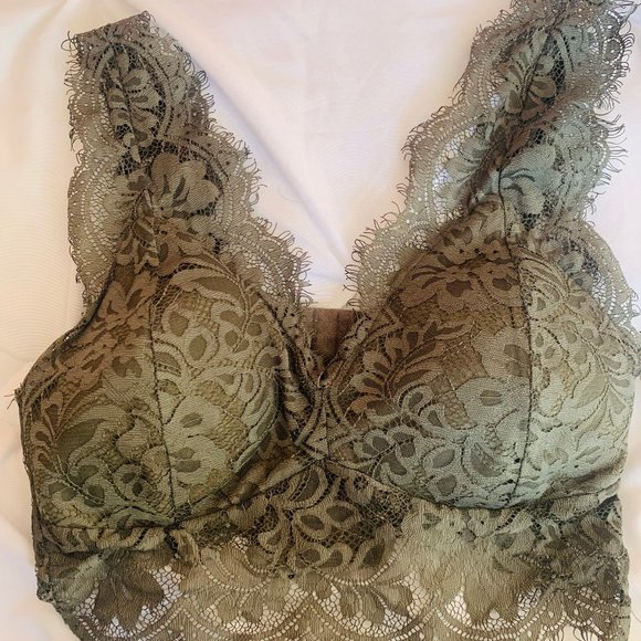 green lace bralette top - Picture 1 of 2